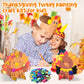 Blueweenly 48 Set Fall Thanksgiving Sitting Turkey Craft Kit for Kids DIY 3D Wooden Turkey Painting Kit with Watercolor Pens Acr