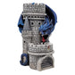 Forged Dice Co. Dragon’S Keep Dice Tower - Hand Painted Dice Rolling Tower Castle With Led Lights, Made From Heavy Duty Resin - Compatible With Dnd Accessories, D&D 5E, And Standard Rpg Dice (Blue)