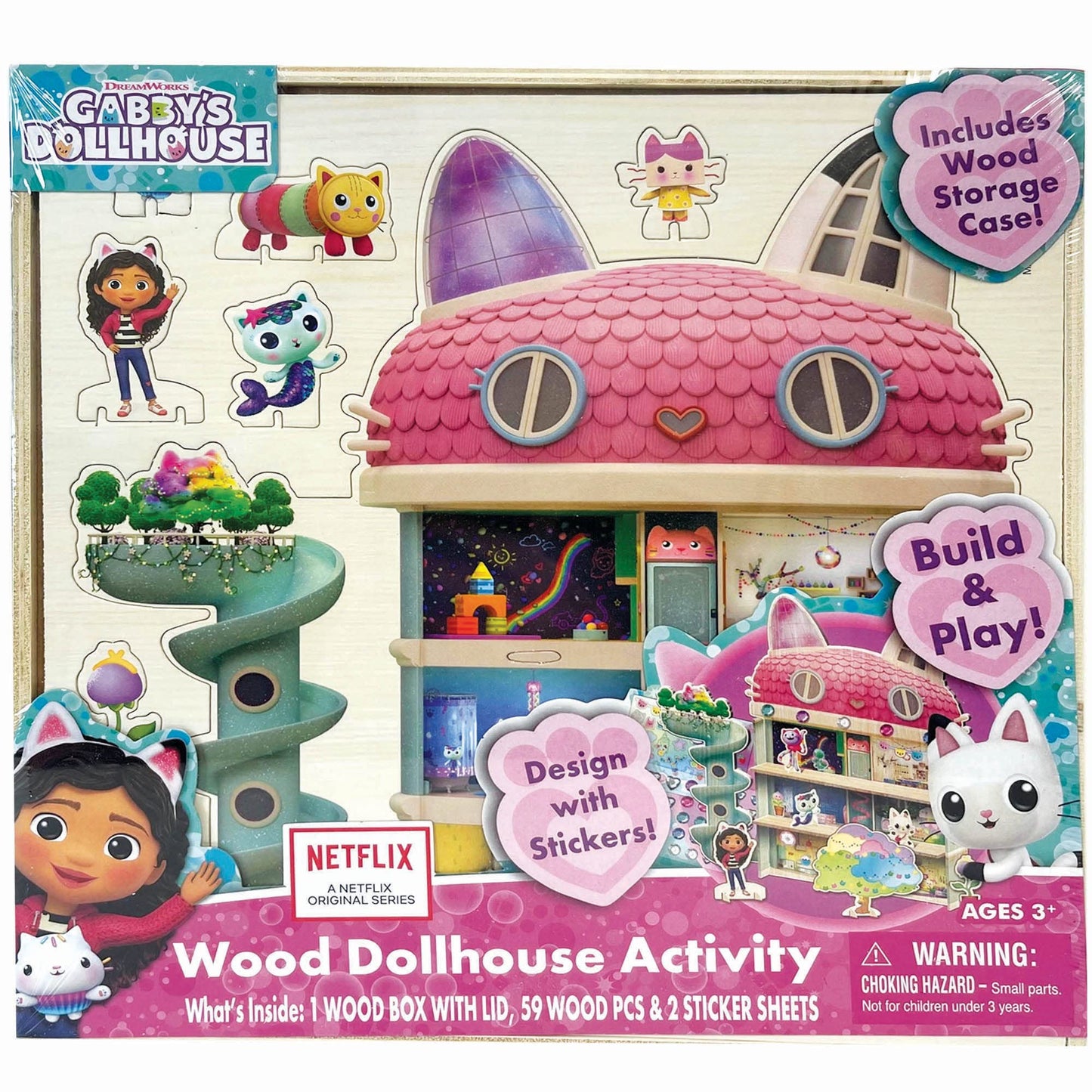 Tara Toys Gabbys Dollhouse Wood Activity Set