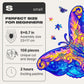Unidragon Original Wooden Jigsaw Puzzles - Intergalaxy Butterfly, 108 Pcs, Small 9''X6.7'', Beautiful Gift Package, Unique Shape
