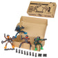 Zing Klikbot Action Figures Set of 4, Poseable Plastic Toys, Multicolor, Model KB100G-FF, for Ages 6 and Up, Stop Motion Animation