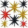 TONIFUL 8 Pcs Black Gold Red Foil Balloons Large Star Balloons Explosion Star Mylar Balloons for Party Backdrop Christmas New Ye