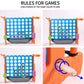Giant 4 Row Game With Carrying Bag And Mesh Fabric .Giant 4-To-Score Game Set Suitable For Indoor And Outdoor Holiday Parties An