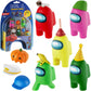 P.M.I. Crewmate Figures | 5 Toys Out Of 16 Collectibles In 1 Pack | Merch Incl. The Peeled And The Clogged | 1 Hidden Impostor | Mini Toys With 3 Add’L Hats | Kids’ Toys