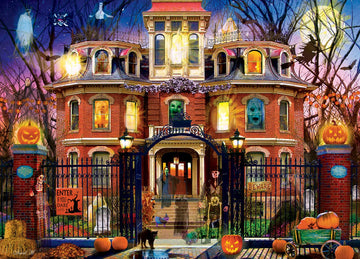 Masterpieces 1000 Piece Halloween Jigsaw Puzzle - Haunted House On The Hill - 19.25''X26.75''