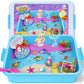 G.C Mermaid Sensory Bin for Girl Kid Toy, 103pcs Play Sand Art Kit with Sandbox/2lb Color Sand/6 Molds/Treasure Box/Shell, Ocean