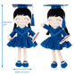Gloveleya Baby Girl Gifts Graduation Plush Girls Dolls Congratulation Gift For Kindergarten Royal Blue 16 Inch
