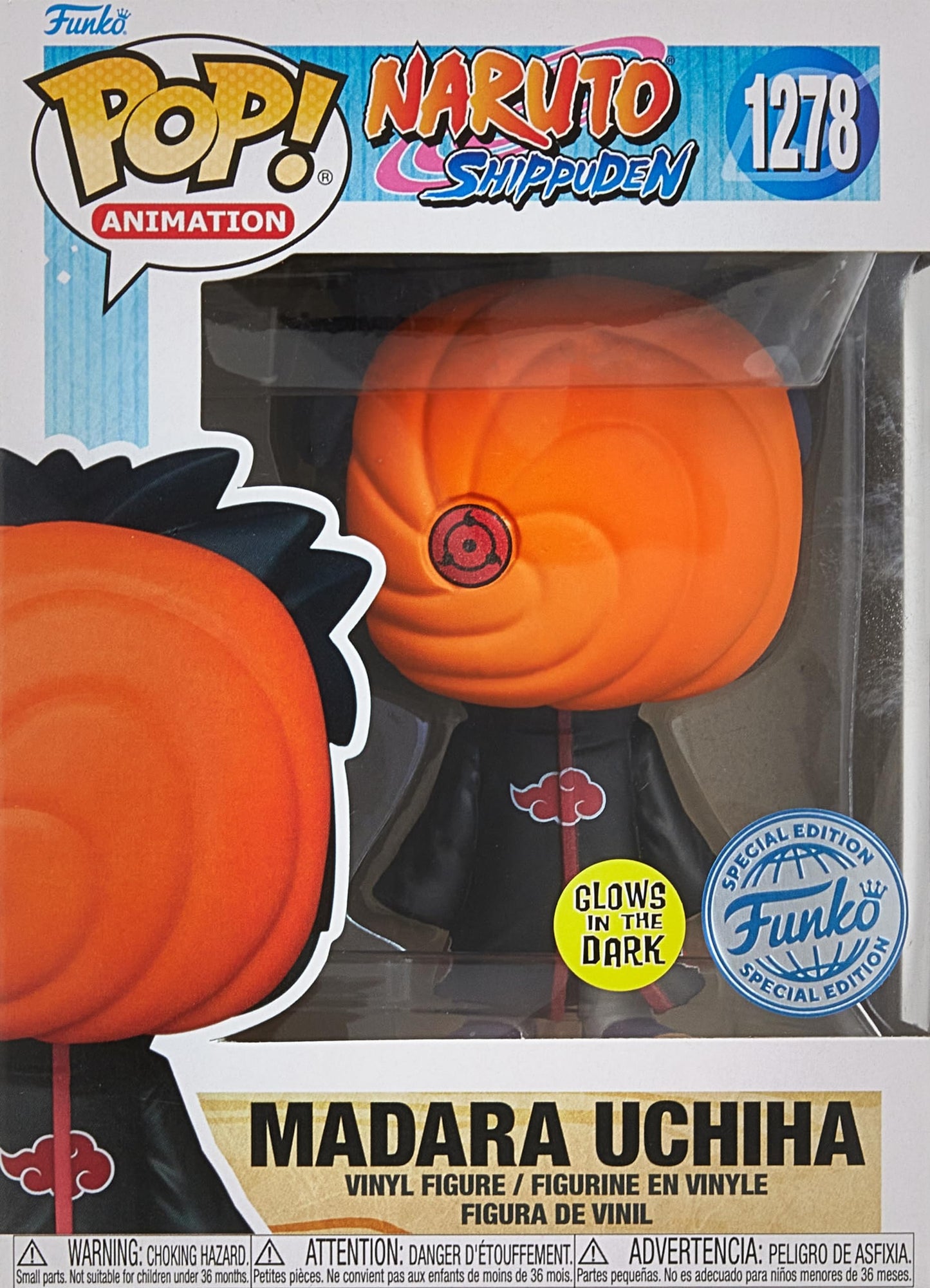 Funko Pop Animation Tobi & Madara Uchiha Vinyl Collectible, Special Edition Glow, Standard Size, Model 68861