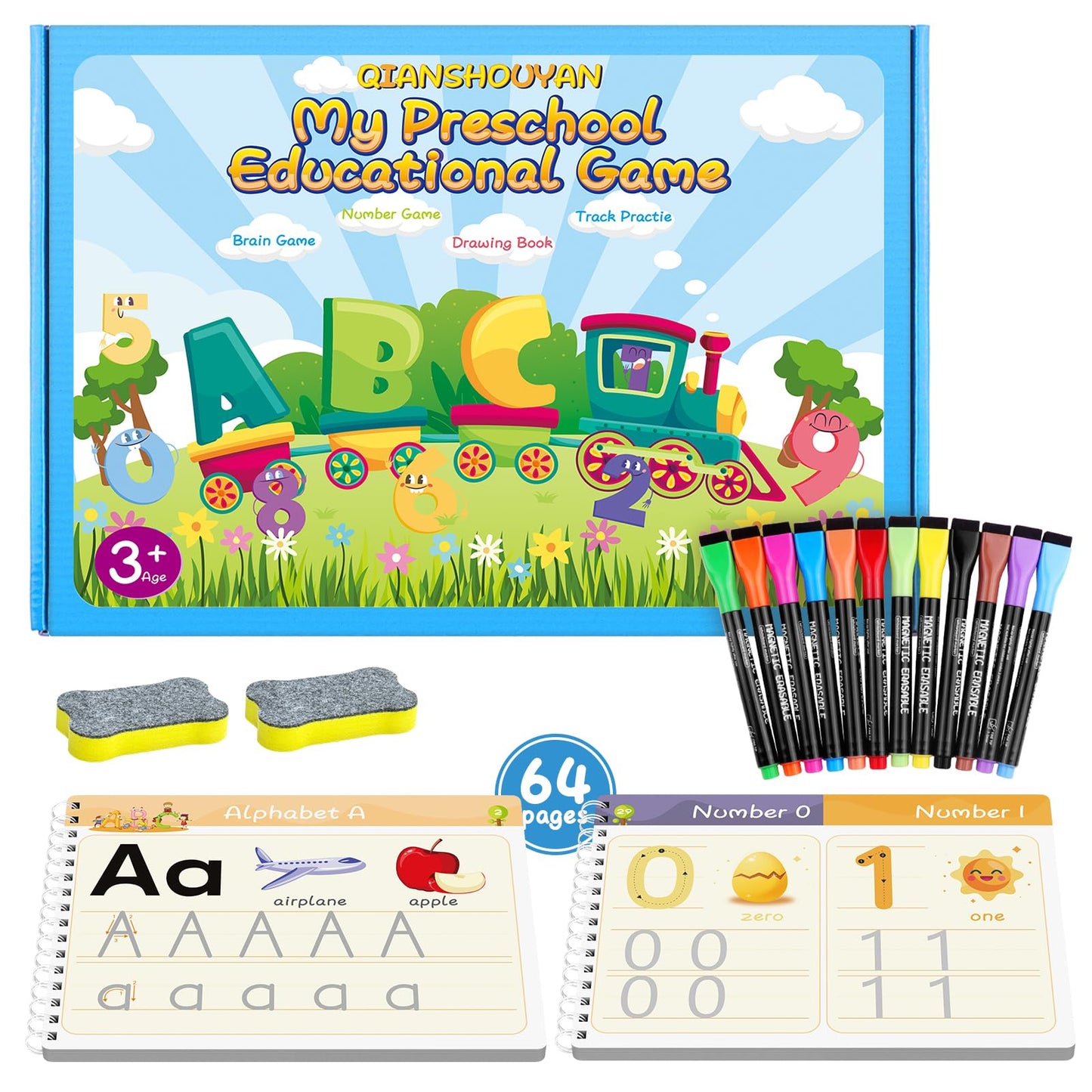 Preschool Learning Activities - Tracing Books For Kids Ages 3-5 - Toddler Handwriting Practice - Letter Tracing For Kids Prescho