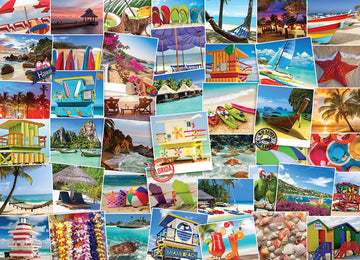 Eurographics Beaches Globetrotter Jigsaw Puzzle (1000 Piece) , Blue