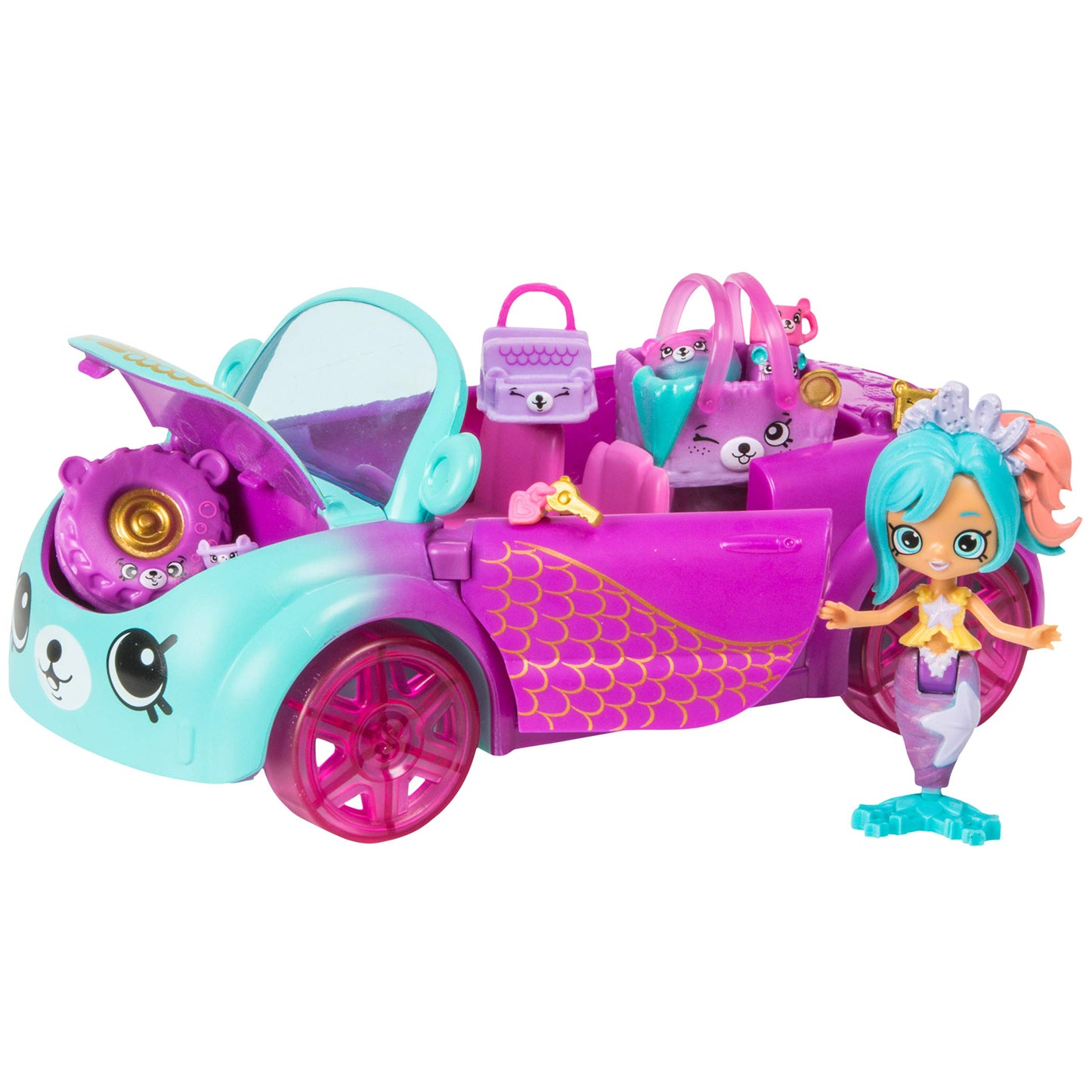 HAPPY PLACES Mermaid Convertible Toy, Small, Plastic, Multicolor, Model B07DYLC3H4