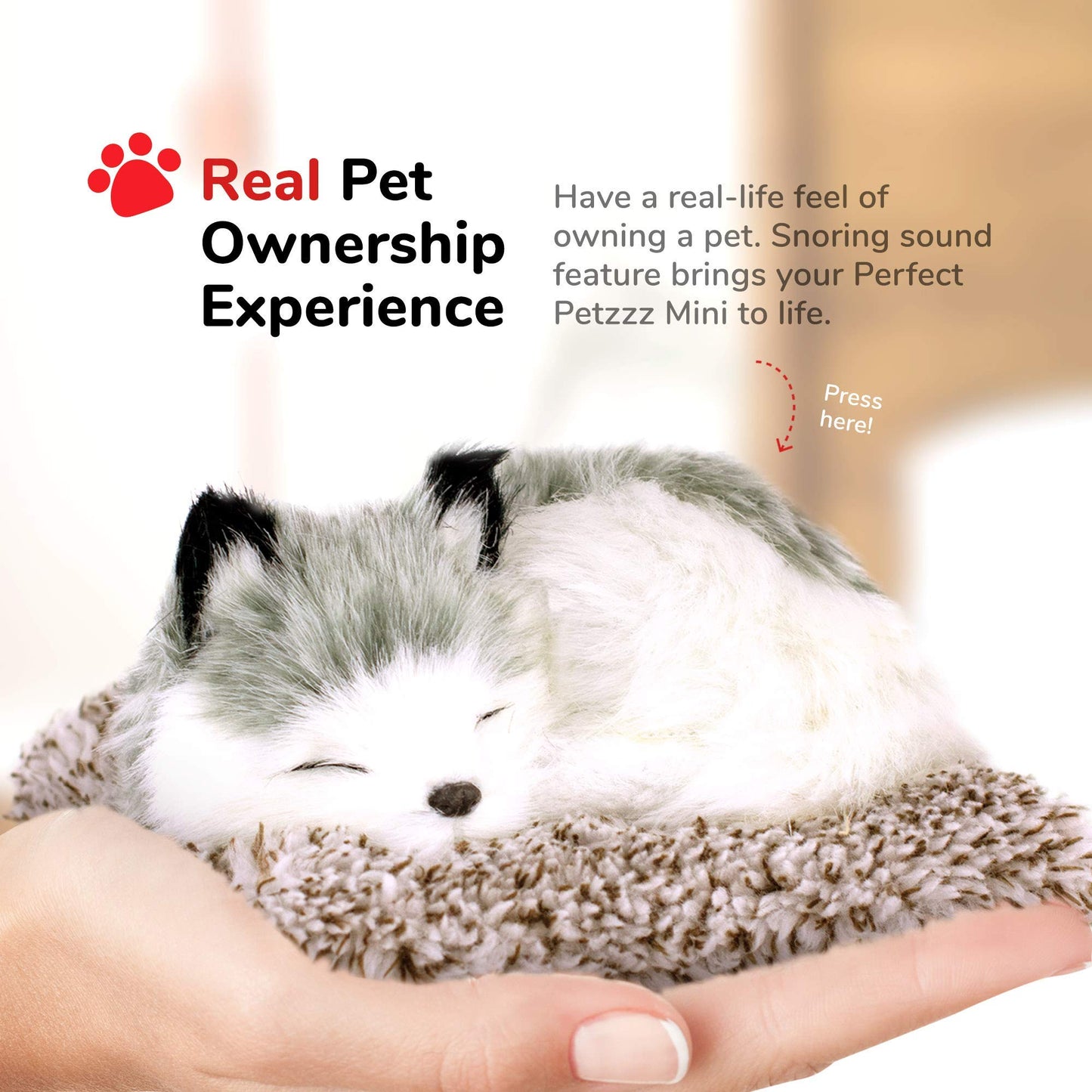 Perfect Petzzz Minis Alaskan Husky, Realistic, Lifelike Stuffed Interactive Plush Toy, Electronic Pets, Companion Pet Puppy With