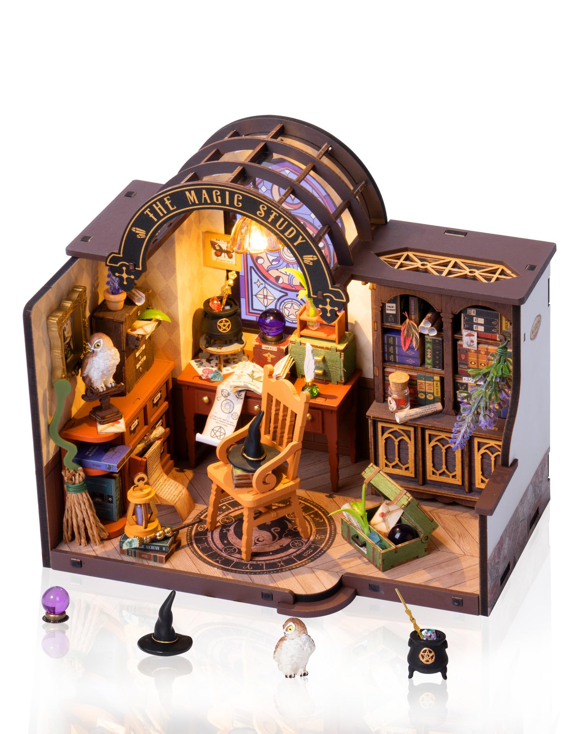 Rowood Miniature House Kit,Diy Miniature Dollhouse Kits For Adults,Mini House Craft Kits For Women With Led,Christmas Birthday G
