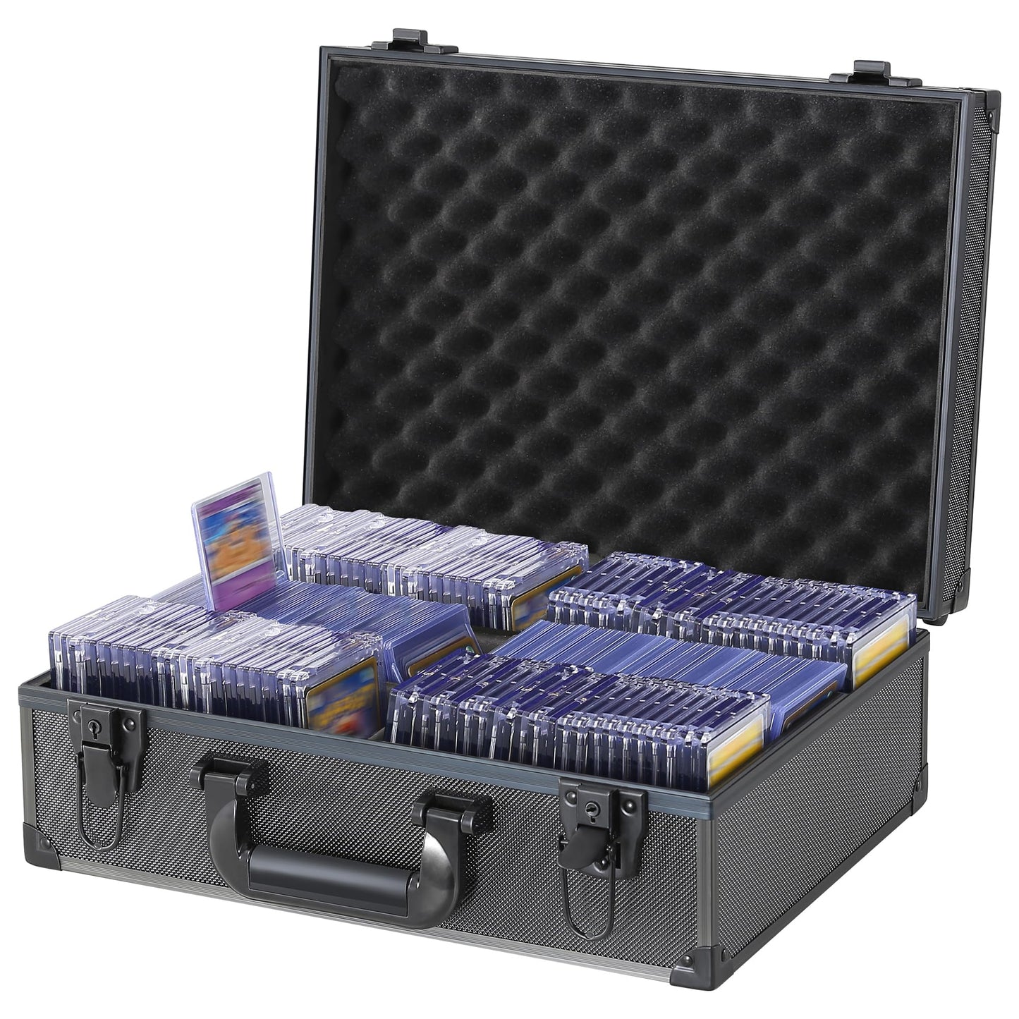 Tcguard Toploader Storage Box For 3''*4'' 35Pt Toploaders, Waterproof, Anti-Skid, Card Storage Box With Dividers, Fits Trading C
