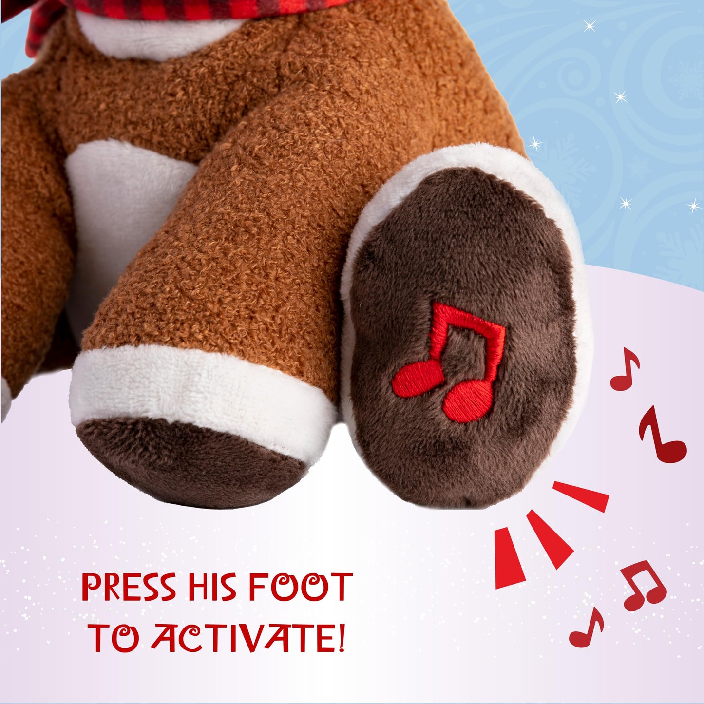 Rudolph The Red - Nosed Reindeer - Stuffed Animal Plush Toy With Music & Lights