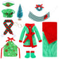 11 Pieces Christmas Elf Doll Accessories Set Include Elf Sleeping Bag Scarf Mask Bathrobe Shoes Hammock Apron Chef Hat Glasses C