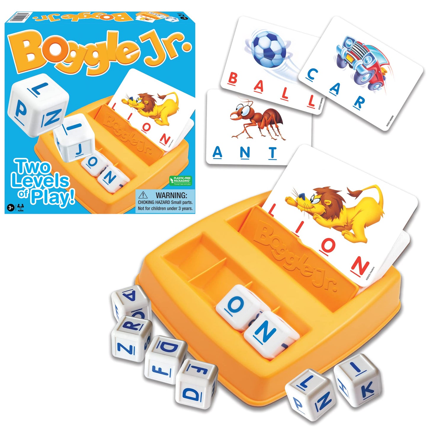 Winning Moves Boggle Jr Alphabet Learning Game for Kids, 10.5" Plastic, Multiple Colors, Model 1251, Ages 3+