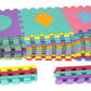 Prosource Kids Foam Puzzle Floor Play Mat With Shapes & Colors 36 Tiles, 12'X12' And 24 Borders