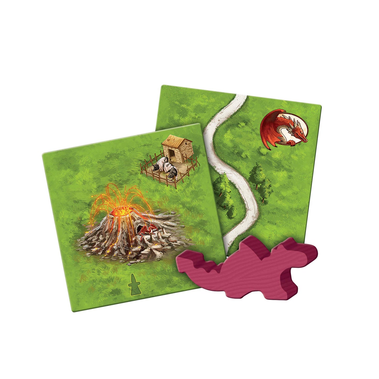 Z-Man Games Carcassonne: The Princess & The Dragon Expansion - Strategy Board Game for 2-6 Players, Ages 7+, Cardboard, Multi