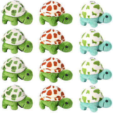Zomiboo 12 Pcs Mini Animal Plush Toys Dolphin Sea Turtle Stuffed Animals Small Tiny Ocean Mini Plush Toys For Keychain Decoratio