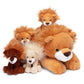 Ikasa Mommy Lion Stuffed Animal Mom And Baby Plush Toy, Cute 17'' Soft Small Mama Family Set Cuddly Toys With Little Mini Babies