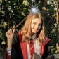 Light Up Magic Wizard Wand Rechargeable Illuminating Toy For Kids Witch Collection Cosplay Accessories With Spellbook And Gift Box (Claw)