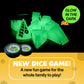 Diced Cheese Glow-in-the-Dark Dice Game - Fun for Ages 15+ - 1 Pack - No Math or Scorecards Needed