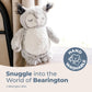 Bearington Owliver Grey Plush Owl Stuffed Animal, 10 Inch