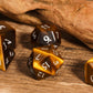 UDIXI Stone DND Dice Set, 7PCS Tiger's Eye Gemstone D&D Dice for Dungeons and Dragons, Role Playing Dice for RPG MTG Table Games