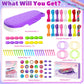 Euclidean Cube Friendship Bracelet Making Kit for Girls, Purple Whale Shaped Jewelry Making Kit for Girls Ages 8-12, DIY Arts an