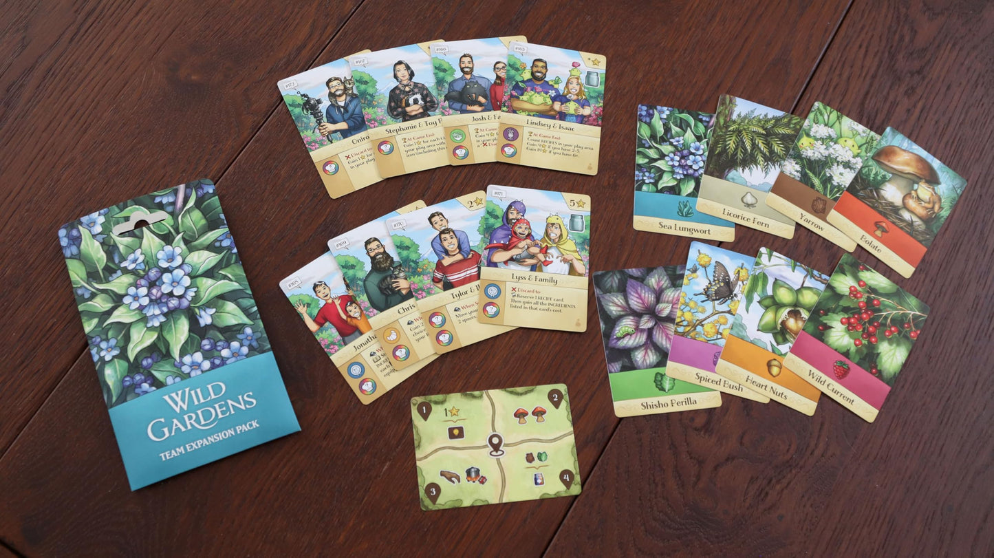 Rose Gauntlet: Wild Gardens Team Expansion Pack - Cozy Family Board Game Mini Expansion, Strategy Solo Foraging Game, Ages 14+,