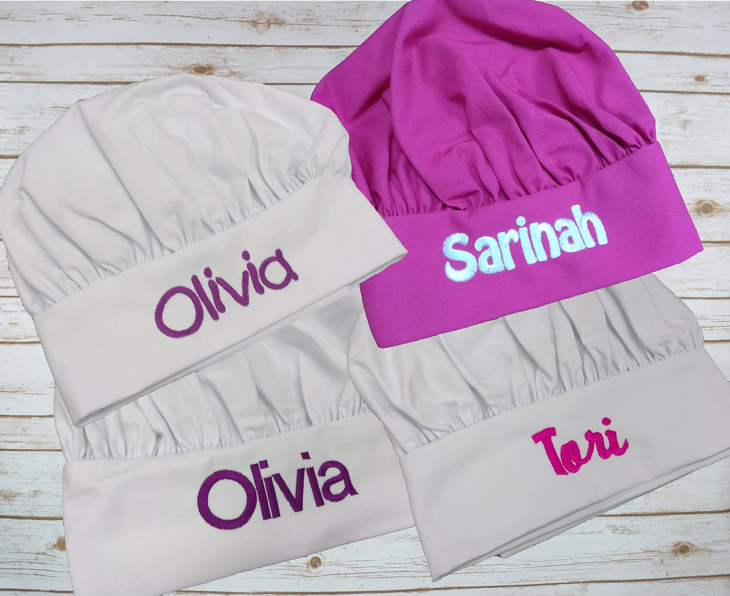 Personalized Royal Blue Kids Chef Hat, Poly/Cotton Twill Fabric