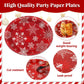 ZOIIWA 50 Pcs Christmas Oval Paper Plates 11 x 9Inch Paper Plates Heavy Duty, Christmas Large Disposable Dinner Serving Platters