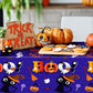 Tegeme Bulk Halloween Tablecloth for Kids Party 108 x 54 Inch Disposable Plastic Rectangular Table Covers with Cute Cat Pumpkin