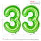 Number Balloons 40 Inch Green Birthday Party Decorations 33St Digital Jumbo Helium Foil Mylar Balloon