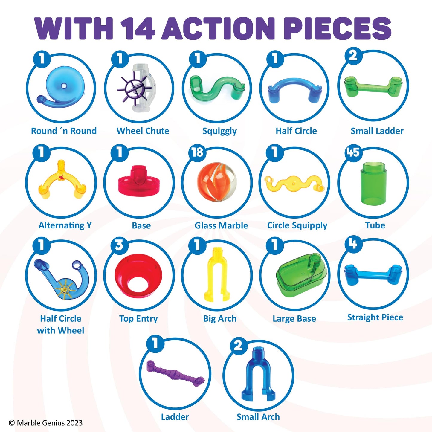 Marble Genius Marble Run Maze Track Toys - 85 Pcs, Board Games For Kids Aged 4-12, Toys For Adults, Teens And Toddlers, (67 Tran