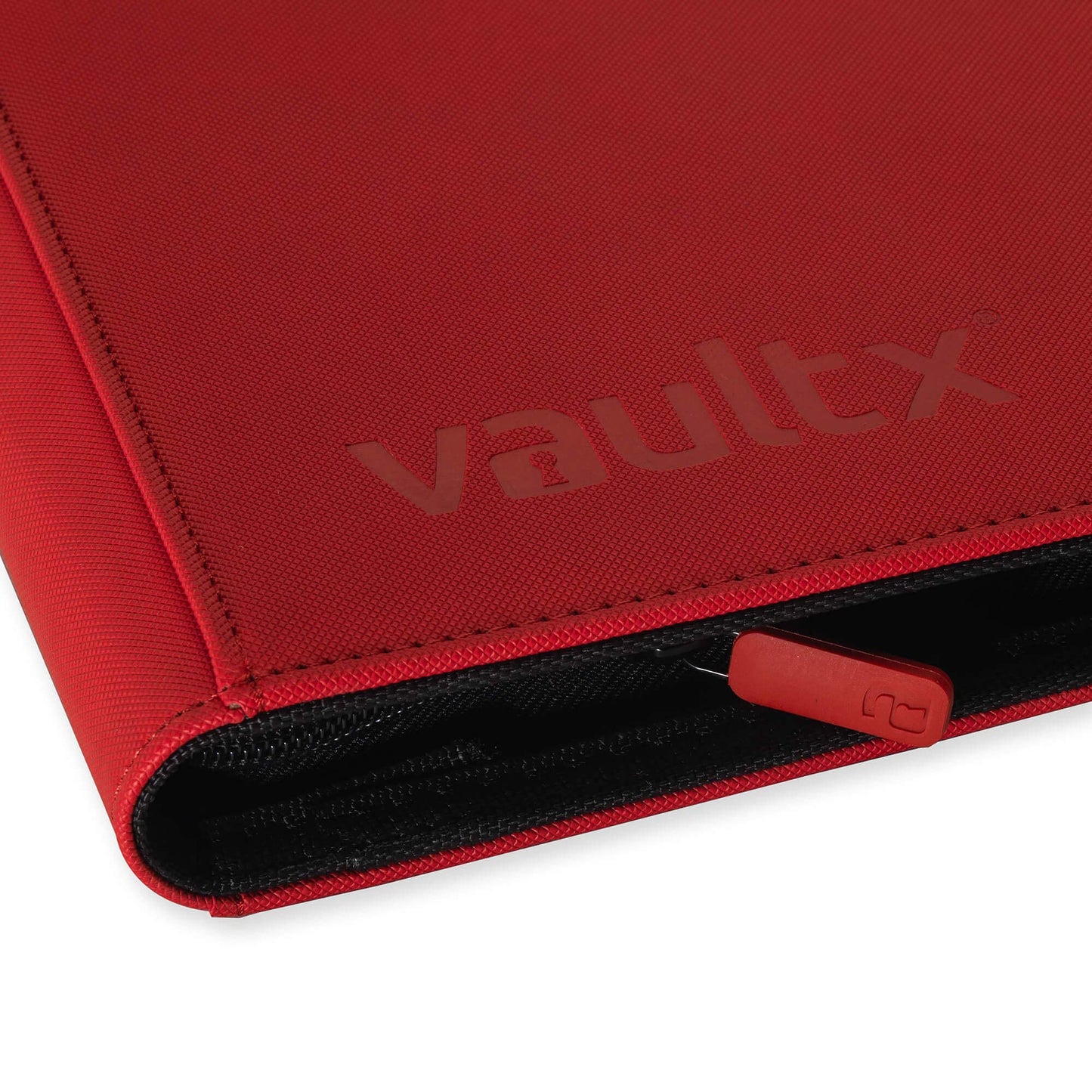 Vault X 9 Pocket Trading Card Zip Binder  360 Cards  enhanced Exo-Tec Album Material  20 Side-Loading Pages  Folder for Collectible Games  Sports  TCG (Red)