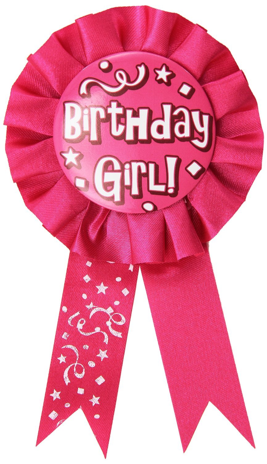 Beistle Birthday Girl! Award Ribbon Pack of 6