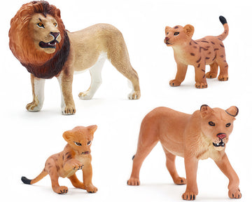 Gemini&Genius Lion Family Toys For Kids, Safari Lion Animal Toy Figures, Wildlife Family Lions Action Figures, Great For Educati
