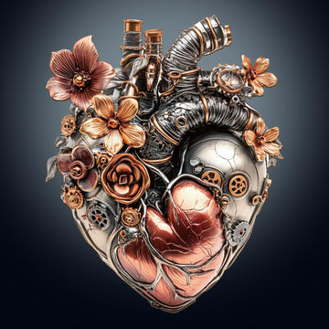 Wooden Puzzles for mature-themeds  Mechanical Heart Wooden Jigsaw Puzzle  Unique Shaped Wood Puzzles mature-themed  Fun Gifts for Mother's Day  Heart Puzzle Home Decor (M-12 * 9.6in 155 Pieces)
