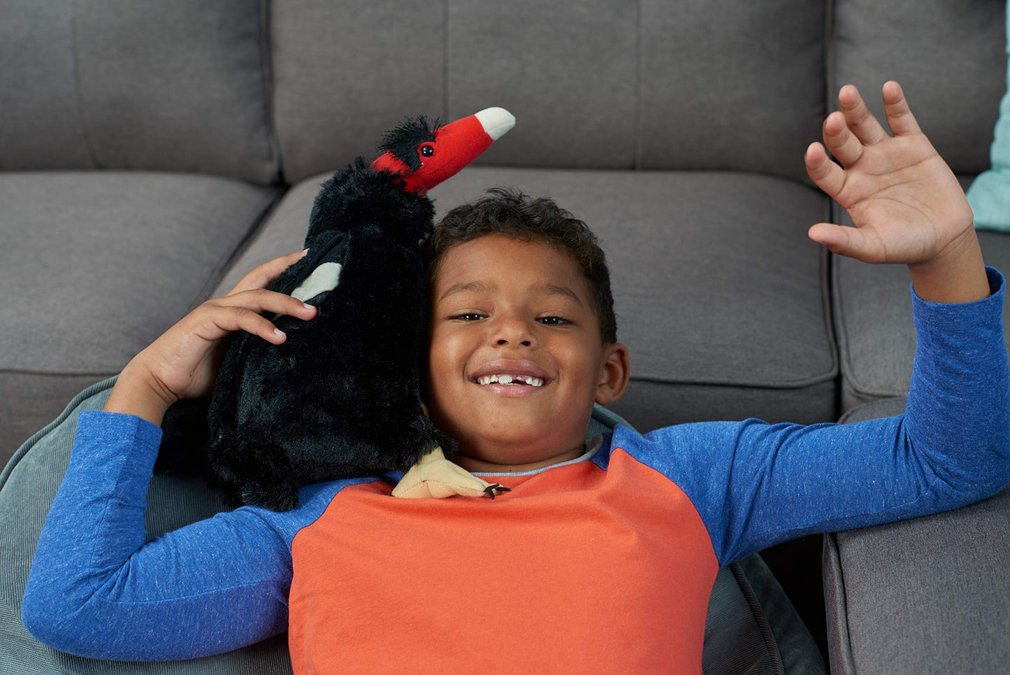 WILD REPUBLIC Turkey Vulture Plush Toy, 12-Inch Black Stuffed Animal, Cuddlekins Model 11035