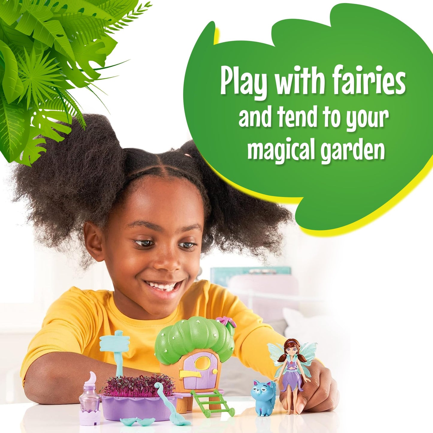 My Fairy Garden Mini Terrarium Kit - Nettles’ Nook with Fairy & Cat Doll - Multi Color, Model 3731, Educational Playset for Kids 4+