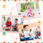 Leitee 6 Pcs DIY Mini Wooden Maracas Rattles Egg Shaker Kids Musical Party Favor Baby Shaker Sand Hammer Toy, Assorted Designs,