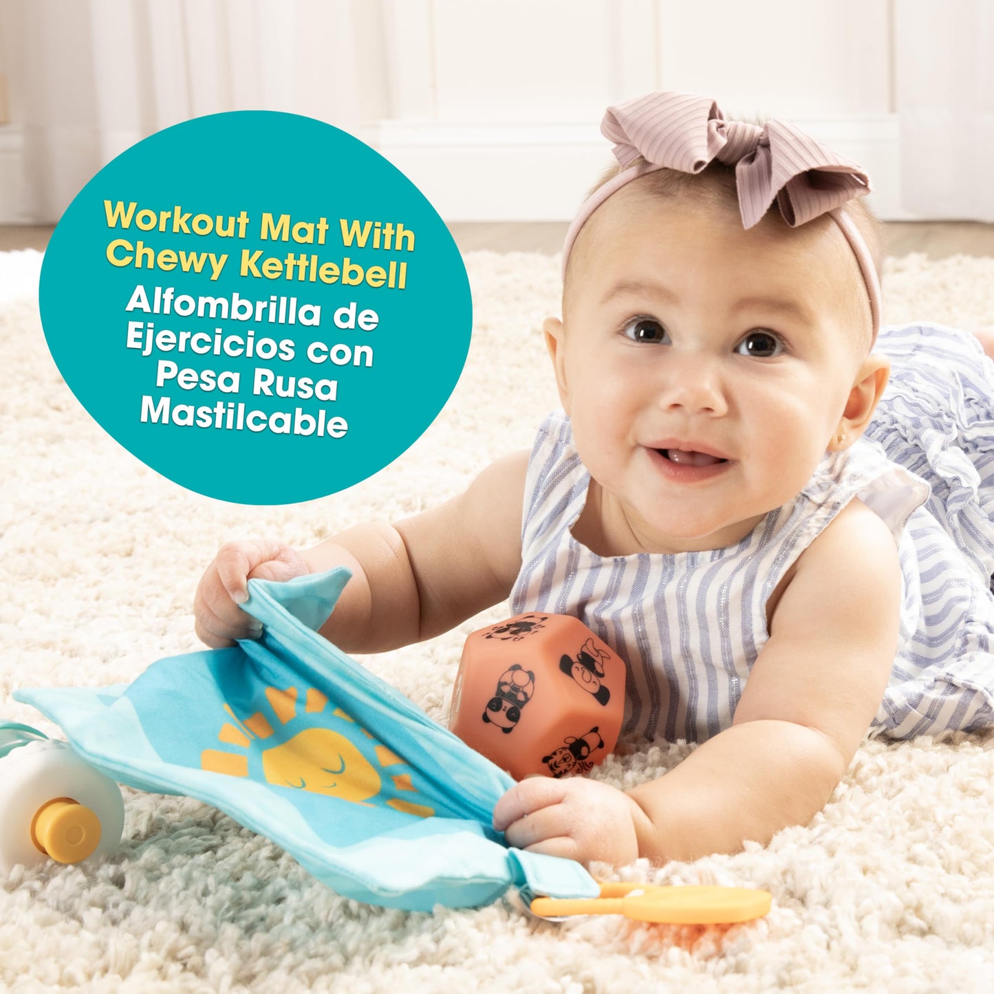 Bebe Fuerte Let'S Move Giftset By Robin Arzon - Baby Activity Center With Bilingual Sensory Toys For Ages 3 Months And Up