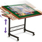 Joyberri Jigsaw Puzzle Table/Rolling Desk - 1500 Piece Puzzle Board/Portable Jigsaw Tables With Drawers And Legs - Height Adjust