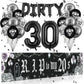 Dirty 30th Birthday Party Decorations for Her Him Death to My 20s Rip to My 20s Banner Balloons Birthday Decorations Black 30th 
