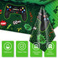 3 Pcs Video Game Table Cover Video Game Birthday Decoration Game Theme Plastic Table Cloth Party Supplies For Boys Girls Kids Player Geek Party Decorations, 54 X 108 Inch (Green, Classic Style)