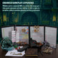 Czyy Dm Screen 4-Panel Cardboard Game Master Screen With Erasable & Clear Pockets, Gloomy Castle Artwork Game Master Shield Tool For Dungeon Master And Rpg Player (Style B)