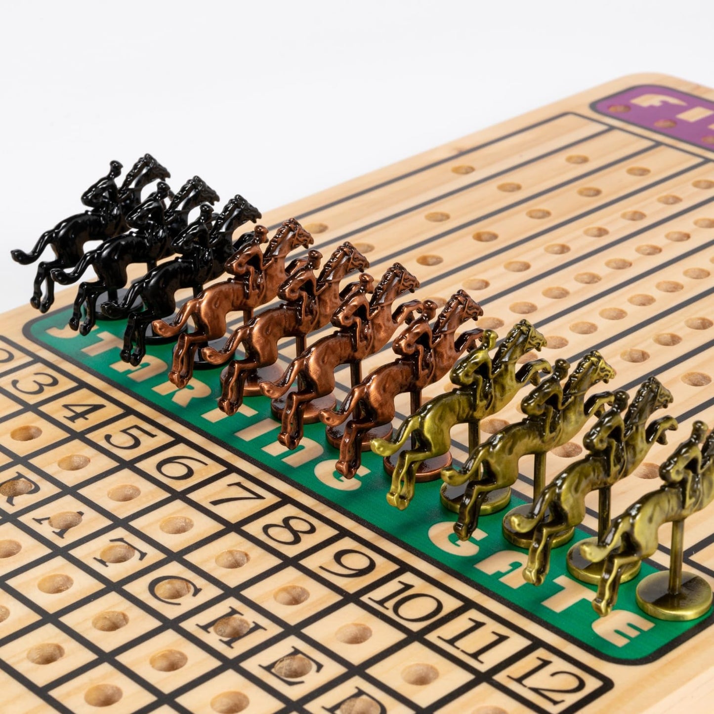 Metal Horse for Horse Racing Board Game, 5 Colors Chips, Gold  4, Rose Gold  4, Black  3