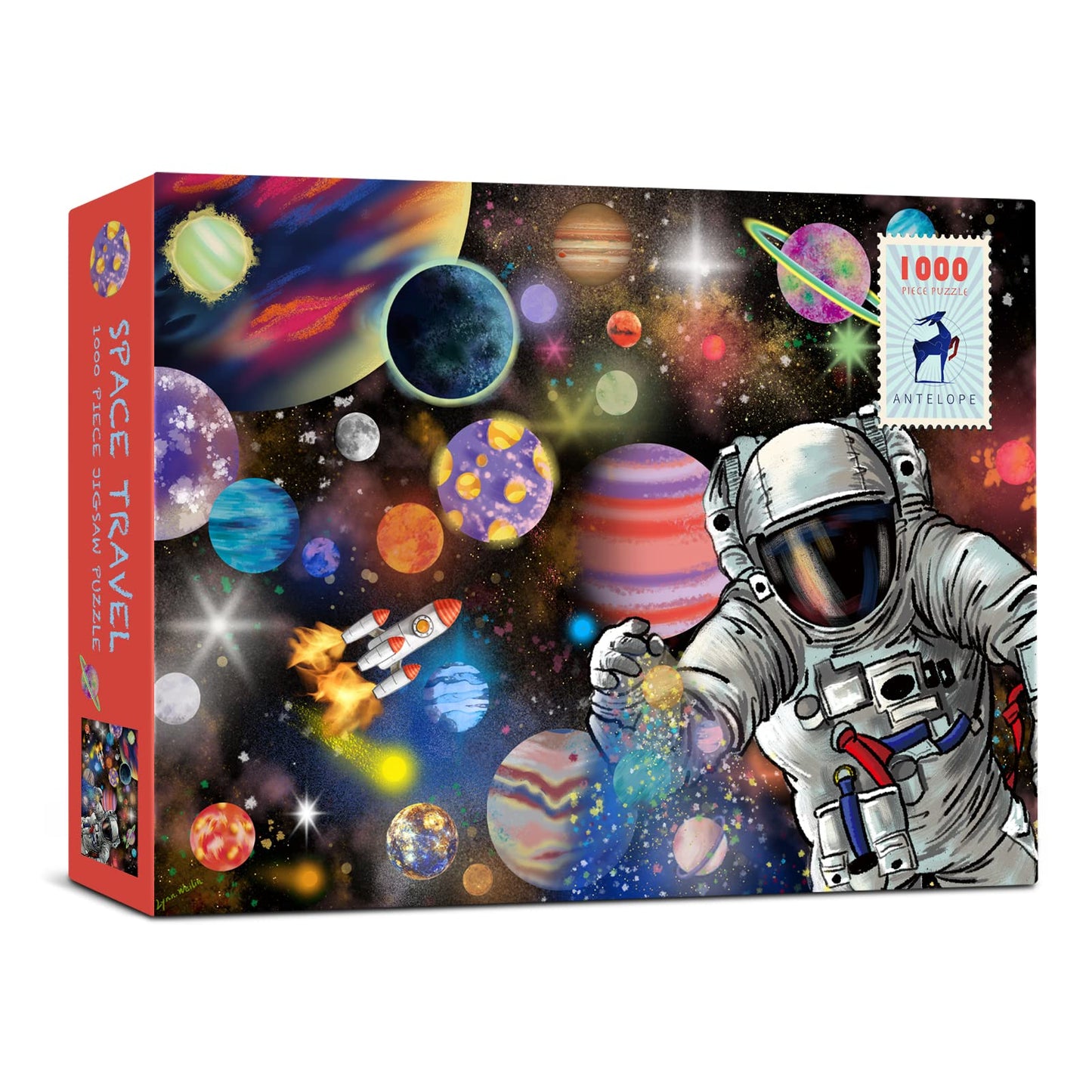 Antelope - 1000 Piece Puzzle For Adults, Space Travel Jigsaw Puzzle 1000 Pieces By Lynn Weilin, 29.5In X 20.5In, Thick, Sturdy Pieces, Planets In Space Jigsaw Puzzle